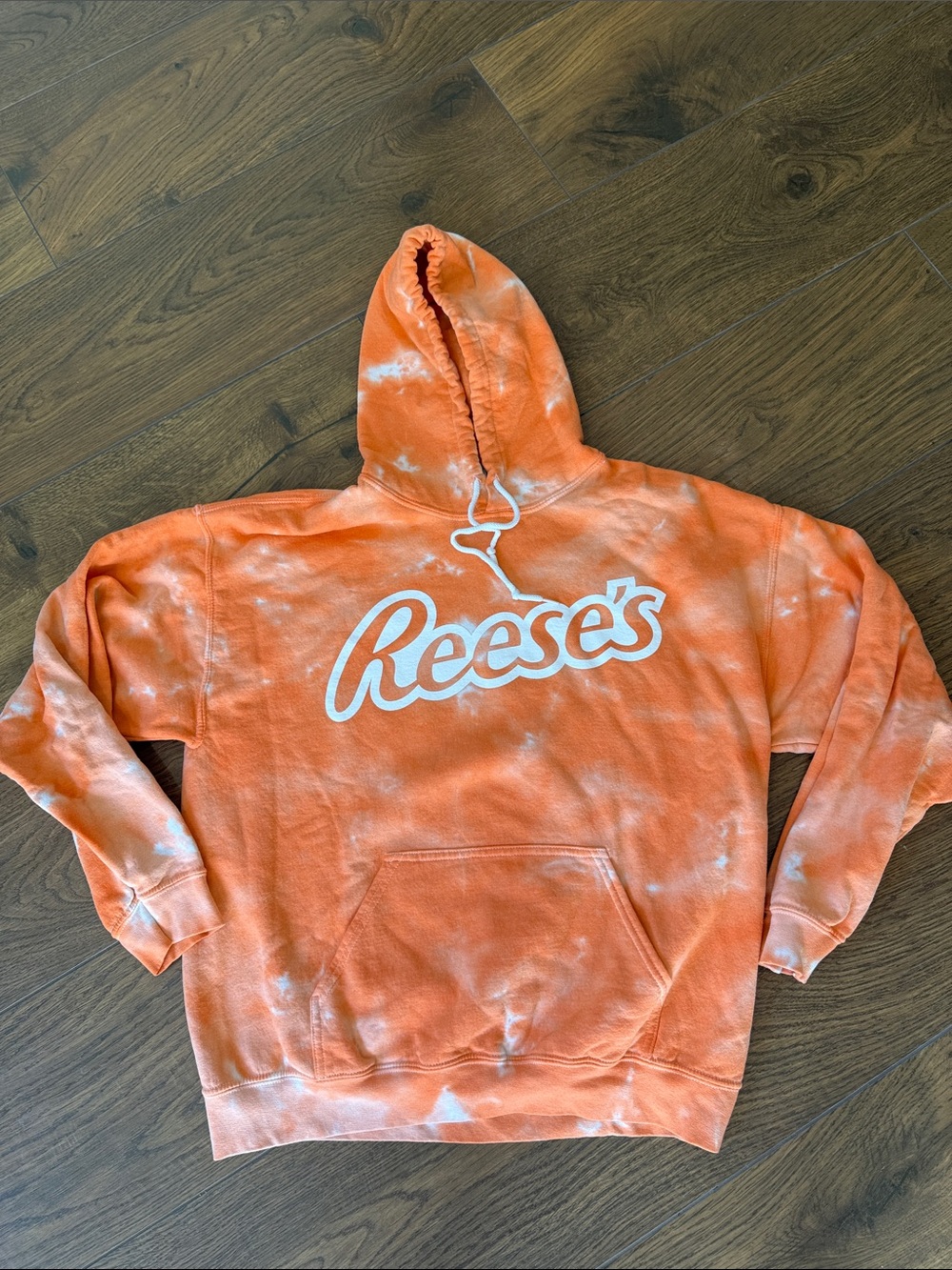 Reese's Orange Tie-Dye Logo Hoodie Womans- Size Large